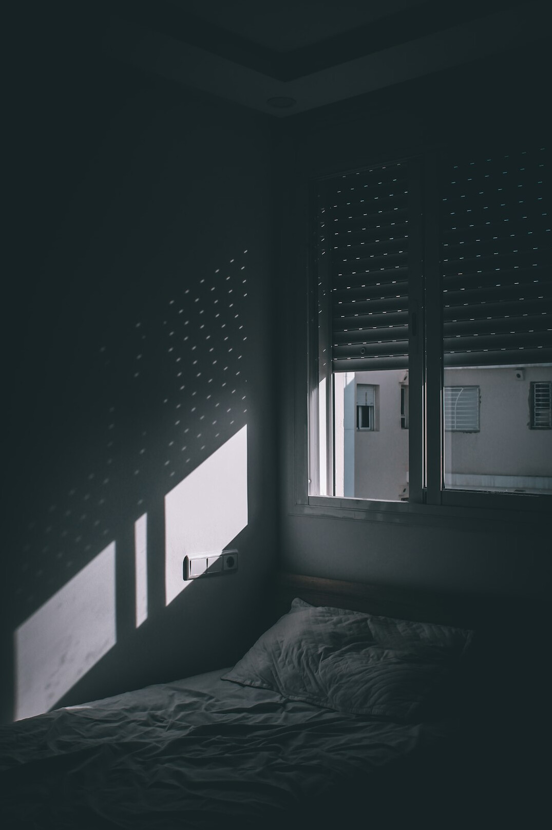 dark mysterious room with shadows